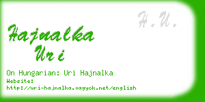 hajnalka uri business card